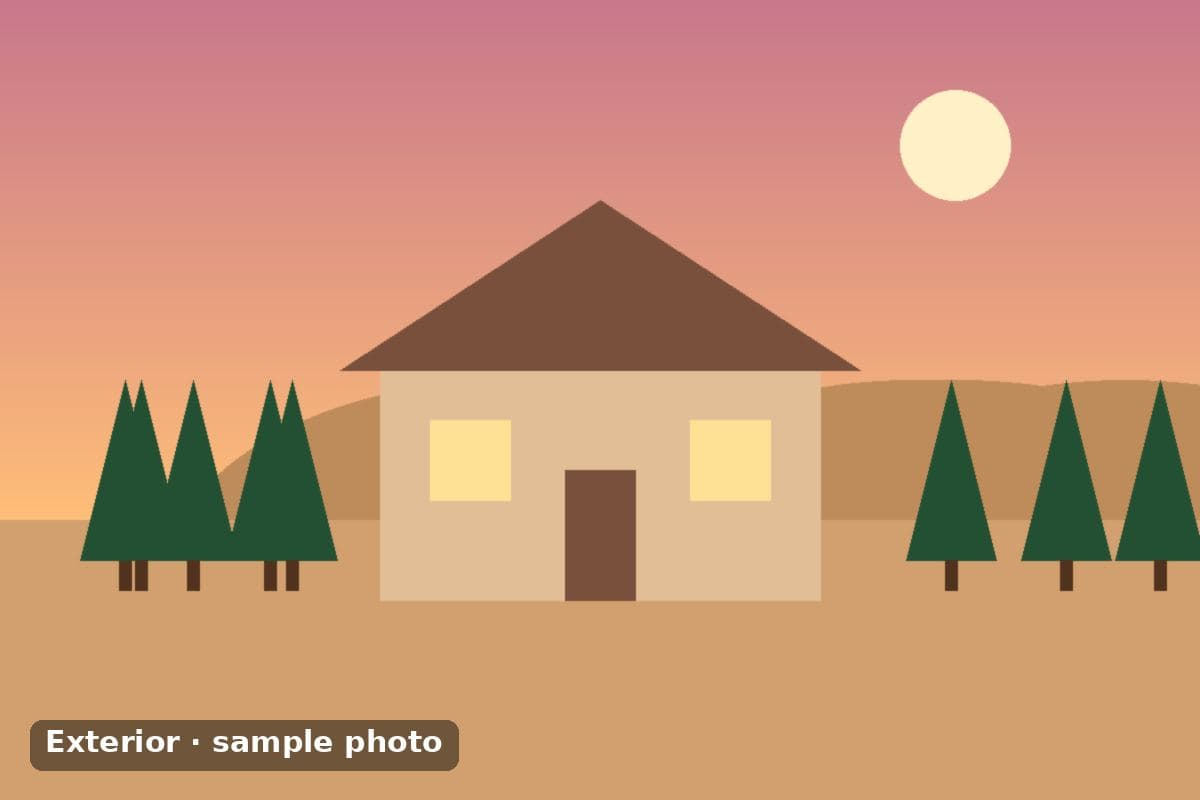 Exterior of red rock view casita with stargazing deck in Sedona, AZ
