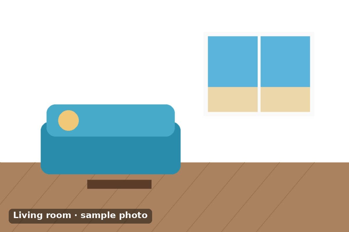 Bright living room in a beach house